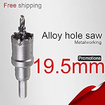 Generic 19.5mm Alloy hole saw Stainless steel hole saw Metal cutting Metalworking Metal drilling Core drill bit 3 wholesale