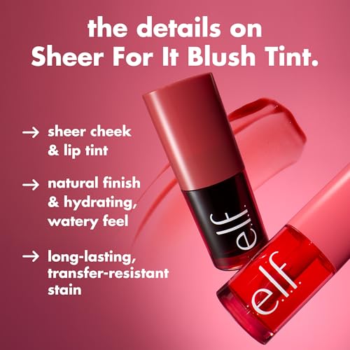 e.l.f. Tinta Sheer For It Blush Tint Left on Red - sheer red