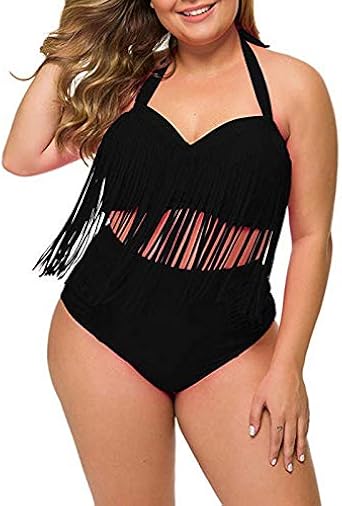 maillot de bain 2 pièces taille haute grande taille
