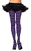 Plus Size Fun Striped Opaque Tights (Various Colors) 1 or 2 Packs