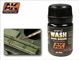 Ak Interactive Ak00045 - Enamel Wash: Dark Brown For Green Vehicles