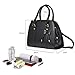 Handbag Shoulder Bag Hot Womens Vintage Messenger Tote with Bow (Black-A)