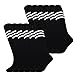 Fitliva Black Tube Socks Bulk Socks for Women Men Baseball Team Uniform Sports Socks (12pairs-Black)