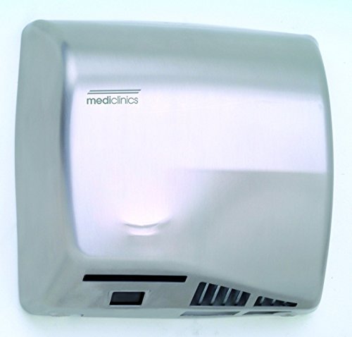 Saniflow M06ACS Speedflow Automatic Hand Dryer, Stainless Steel One-piece Cover Satin Finish, Universal Voltage, Maximum Robustness and Vandal-proof, Suitable for Very High Traffic Facilities