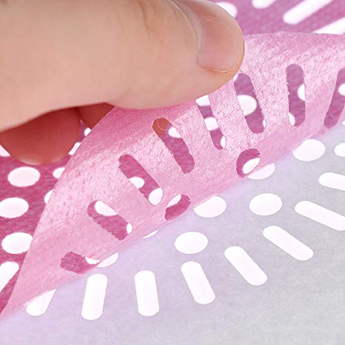 Genenic Disposable Peel and Stick Hair Trap Protector Paper,Dripper Food Hair Collector Trapper(50PCS) (Pink) - Thumbnail 4