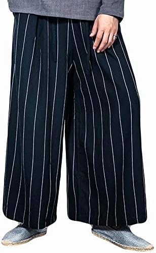 袴パンツ ワイドパンツ メンズ ガウチョパンツ 和風 ユニセックス ビッグシルエット 春夏秋冬 ゆるゆる 大きいサイズ カジュアル 限定モデル 男女兼用 部屋着 サルエルパンツ ストライプ ５色 衣装