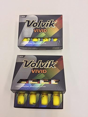 Volvik Vivid Golf Balls 2-Dozen Pack, Yellow Golf Balls