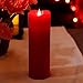 Remote Control 3D Moving Flame Led Candle with Timer, Battery Operated Candle for Home and Christmas Decoration, 3x9 Inch, Red