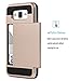 Galaxy J7 Case, EC™ Samsung Galaxy J7 Wallet Case, Flexible Shockproof Rubber Bumper Armor Hard Case Cover with Card Holder Slot for Samsung Galaxy J7 2015 (Rose Gold)