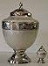 White Adult Funeral Cremation Urn with Keepsake, Personalized Urn for Human Ashes