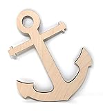 Gocutouts Wooden 12" Anchor Unfinished Baltic Birch 12" 1/4 (12" Baltic Birch)