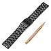 Ritche 22mm Metal Stainless Steel Bracelet Watch Band Strap Solid Links Color Black