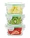 Kinetic 01334 GoGREEN Glassworks Series 6 Piece Round Oven Safe Glass Food Storage Container - 14 Ounce, Round