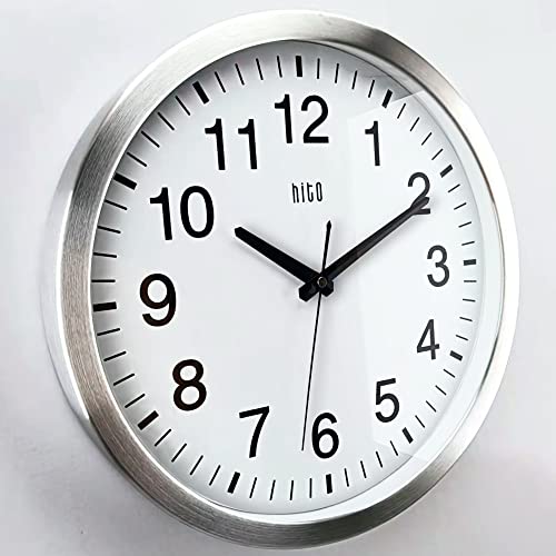HITO Silent Wall Clock Non Ticking 14 inch Large Oversized Sweep