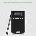 AM/FM Battery Operated Portable Pocket Radio, Small Digital Stereo Radio with Alarm Clock, Snooze Function and 3.5mm Headphone Jack for Walking, Travel