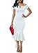 Ebbizt Womens Off The Shoulder High Low Bodycon Mermaid Evening Party Midi Dress
