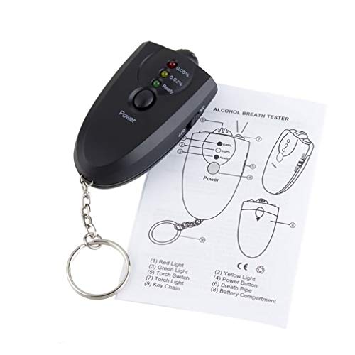 NEW Portable Keychain LED Alcohol Breath Tester Breathalyzer