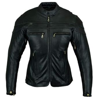 Australian Bikers Gear - Sturgis Tour - Damen Motorrad-Lederjacke - Protektoren