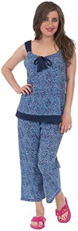 Prime Sleepwear Women's Sleevless Floral Two-Piece Pajamas Set SW4422-XL-B