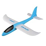 Wenasi Throwing Glider Inertia Plane Foam Aircraft Toy Hand Launch Airplane Model Outdoor Sports Toy for Kids Children Boy Girl as Gift (18 inches Blue)