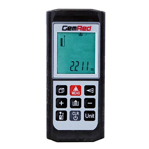 GemRed Laser Measurer Distance Meter Range Finder 196-Feet