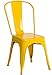 Flash Furniture Perry Commercial Grade Yellow Metal Indoor-Outdoor Stackable Chair