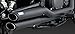 Vance & Hines Twin Slash Staggered Exhaust Black 48531