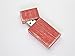 Maple Wood Antique Style 16GB Flash Drive - Natural Eco Vintage Collection USB 2.0 16 GB Thumb Drive - Stained in Crimson Red - Inserted into Super strong hand made paper box with Raffia grass inside