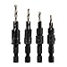 Podoy Countersink Drill Bit HSS Ti with Hex Shank for Screw #6#8#10#12 For Drilling In The Hard Wood Floor(2 Set)