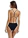 zeraca Women's Sexy High Cut One Piece Swimwear Bathing Suit L 14 Black
