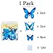 Ewong 3D Butterfly Wall Stickers Arts Decor Crafts for Kids Girls, Home Decorations for Living Room Baby Bedroom Bathroom Nursery Classroom Office Decals 60PCS (60 Blue)