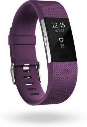 The Fitbit Charge 2 Flex All Day Fitness Activity Wristband Heart Rate Tracker Technology- SMALL/Plum