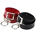FM FM42 Black O Ring PU Simulated Leather Vintage Necklace Neckband Buckle Choker, 29-37cm(11.4
