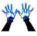 LIQING Led Gloves,12 Color Changeable Light Up Shows Halloween Costume,Led Skeleton Gloves,Novelty Cool Toys Gifts for Christmas New Year Party,Skeleton Gloves,Light Up Gloves