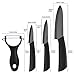 Ceramic Knife Set 4-Pieces Mirror Gloss Knife Ceramic Set with Sheaths Super Sharp Ceramic Knives Stain Resistant and Paring knife Set Blade Knives 6