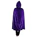 Samtree Christmas Halloween Costumes Cape for Kids,Velvet Hooded Cosplay Party Cloak (S(Length:23.6