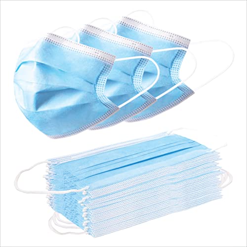 Liberty Masks [50Pack] Made in USA 3 Ply Disposable Blue Face Masks
