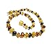 Genuine Baltic Amber Teething Necklace for Baby - Multi Color Beads