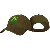 John Deere Embroidered Trademark Logo Brown Hat