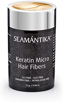 Hair Fibers Building Instantly Younger Look with Full, Thick Hair – Give Appearance of Instant Hair Growth – Conceal Male and Female Hair Loss for Immediate Anti Aging by SEAMANTIKA -– .88 oz