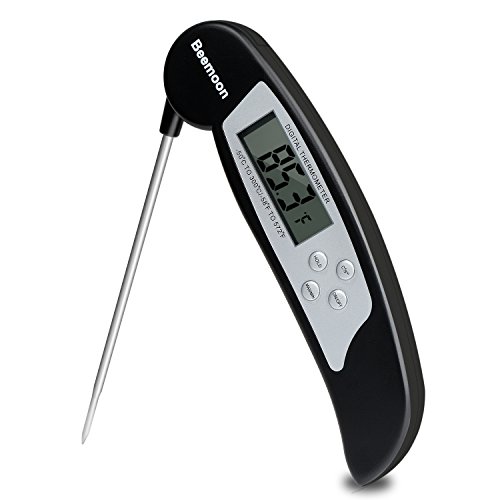 Food Thermometer, Beemoon Digital Meat Thermometer - Instant Read (2-4s) For Grilling Cooking Food BBQ Or Candy, Wireless Waterproof For Kitchen, Oven, Grill, Water, Beer, Milk, Bath Water Probe, Ste