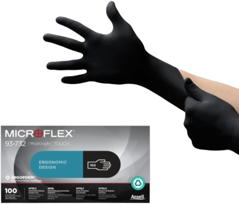 Ansell Microflex 93-732 Nitrile Gloves Large 100 pc Latex Free