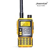 JUENTAI JT-UV007 Dual-Band Ham Two-Way Radio UHF 400-480Mhz VHF 137-174Mhz Fm Transceiver Height Power:7w FM Radio 65-105MHz Amateur Radio For DTMF CTCSS DCS FM (Yellow)