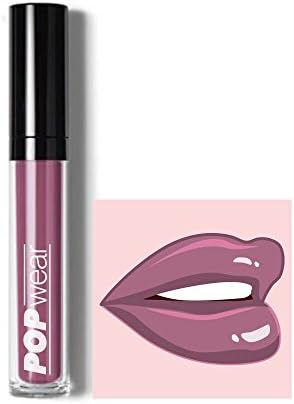 POPwear Matte Liquid Lipstick Velvety Smooth Comfortable Wear Full Coverage Formula - No Drying Side Effects (Girl Crush)