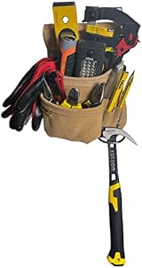 Rolson 68525 Single Leather Tool Organiser Pouch with Hammer Holder view 2