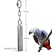 AUOON Bird Toys Stainless Steel Hanging Bell Bird Parrot Cage Bite Toy Squirrel Parrot Pigeon Swing Stand Toys Bells (Large)thumb 2