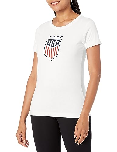 USA National Team Name and Number Tee, White. Small, Dunn Crystal