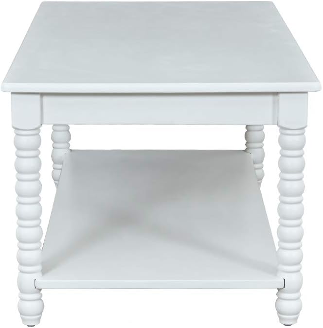  Brand – Ravenna Home Traditional Solid Pine Coffee Table, 23.62"W, White: Furniture & Decor