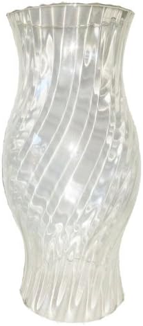 Wind Light Clear Glass Cylinder Bottomless with Optical Grooves Outside Decorative Hurricane Lamp Candle Holder for Different Candles Height Approx 29 Cm Top Approx 11,5 Cm Oberstdorfer Glashütte