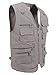 LUSI MADAM Men's Poplin Outdoors Travel Sports Multi-Pockets Work Fishing Vest 2X-Large Coffee